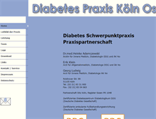 Tablet Screenshot of diabetes-praxis-koeln-ost.de
